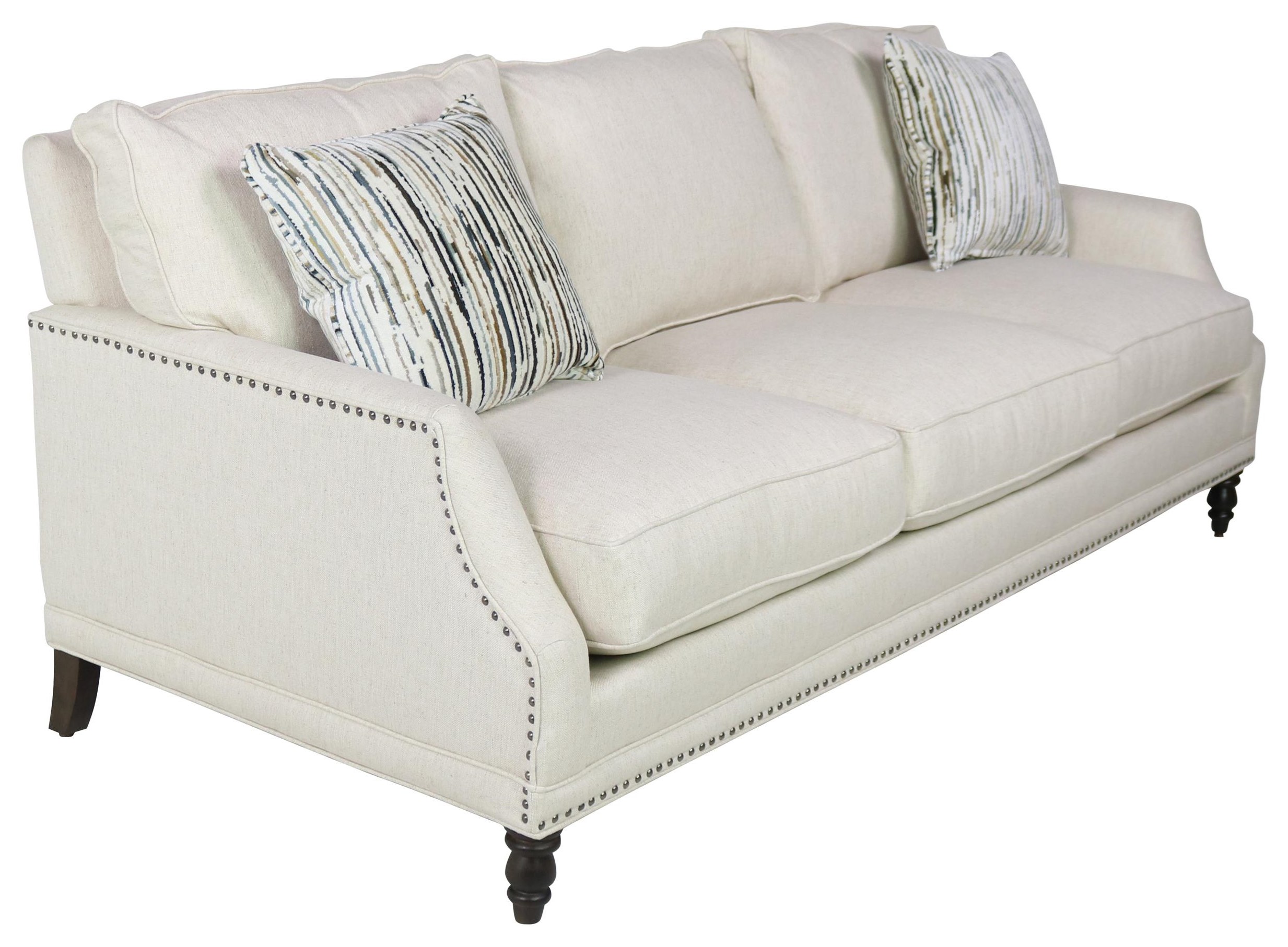 Turned leg shop sofa